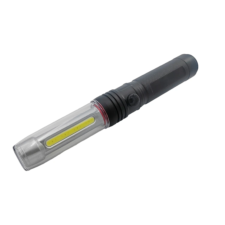 Torcia ricaricabile LED COB in alluminio multifunzionale 3 in 1