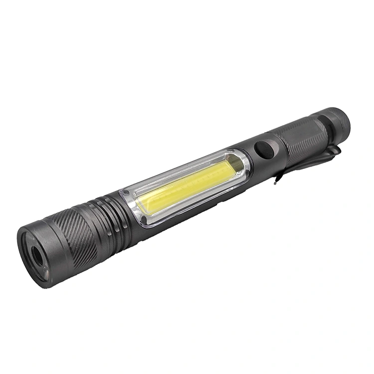 Torcia LED COB portatile con clip